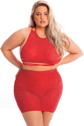 Midnight Sun 2Pc Skirt Set - PL23075X by Pink Lipstick